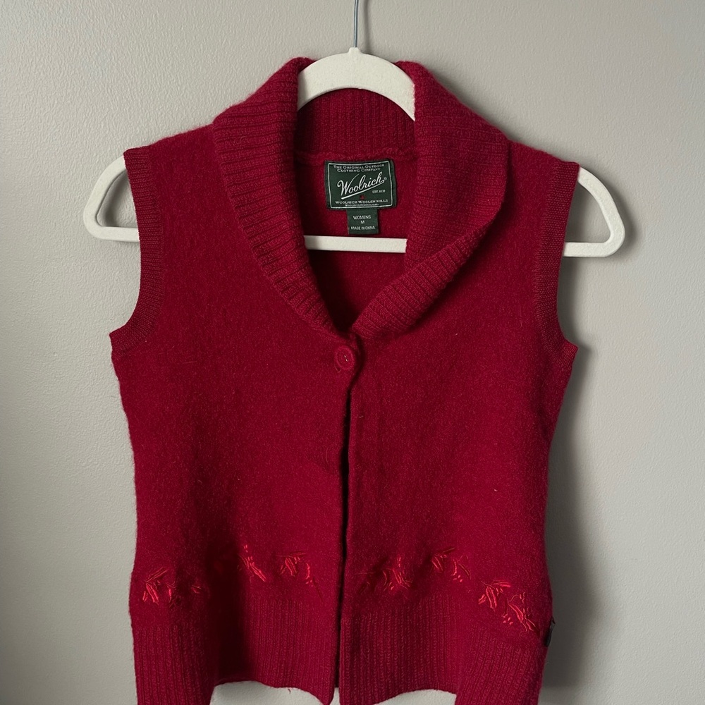 Woolrich Women's Clothing Red Sweater Vest